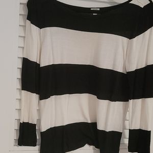 JCrew black and white light sweater